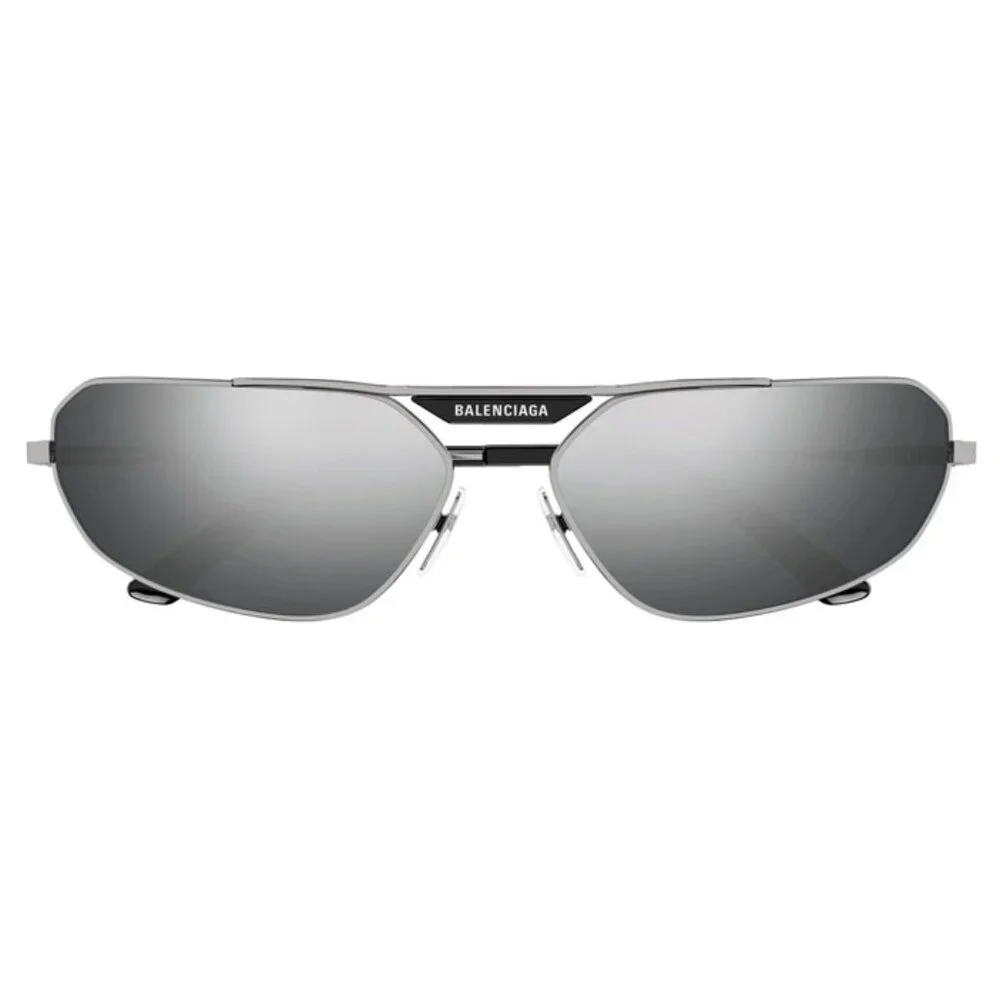 NEW BALENCIAGA BB0245S 002, SILVER UNISEX SUNGLASSES BALENCIAGA